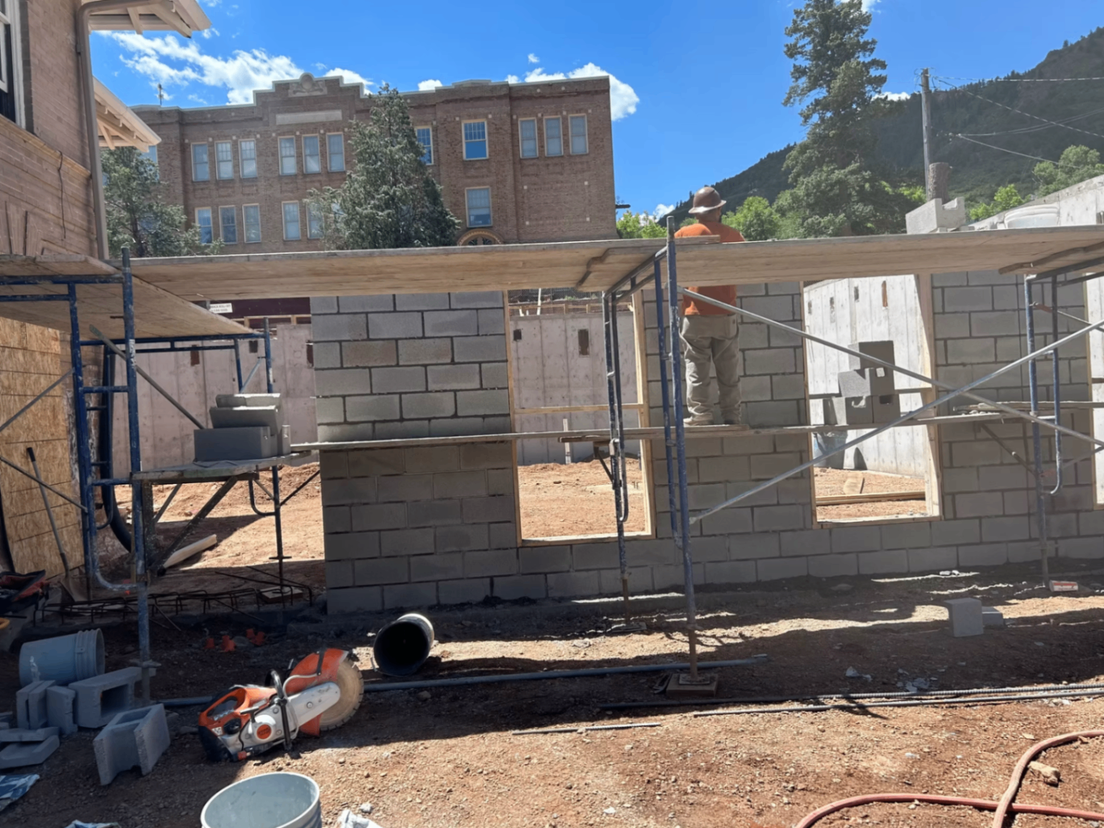 Multi-family brick and stone construction