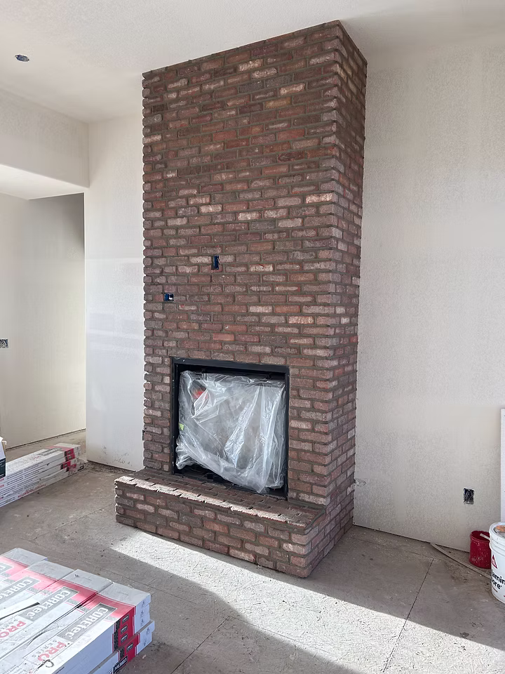 Custom stone fireplace and interior stonework