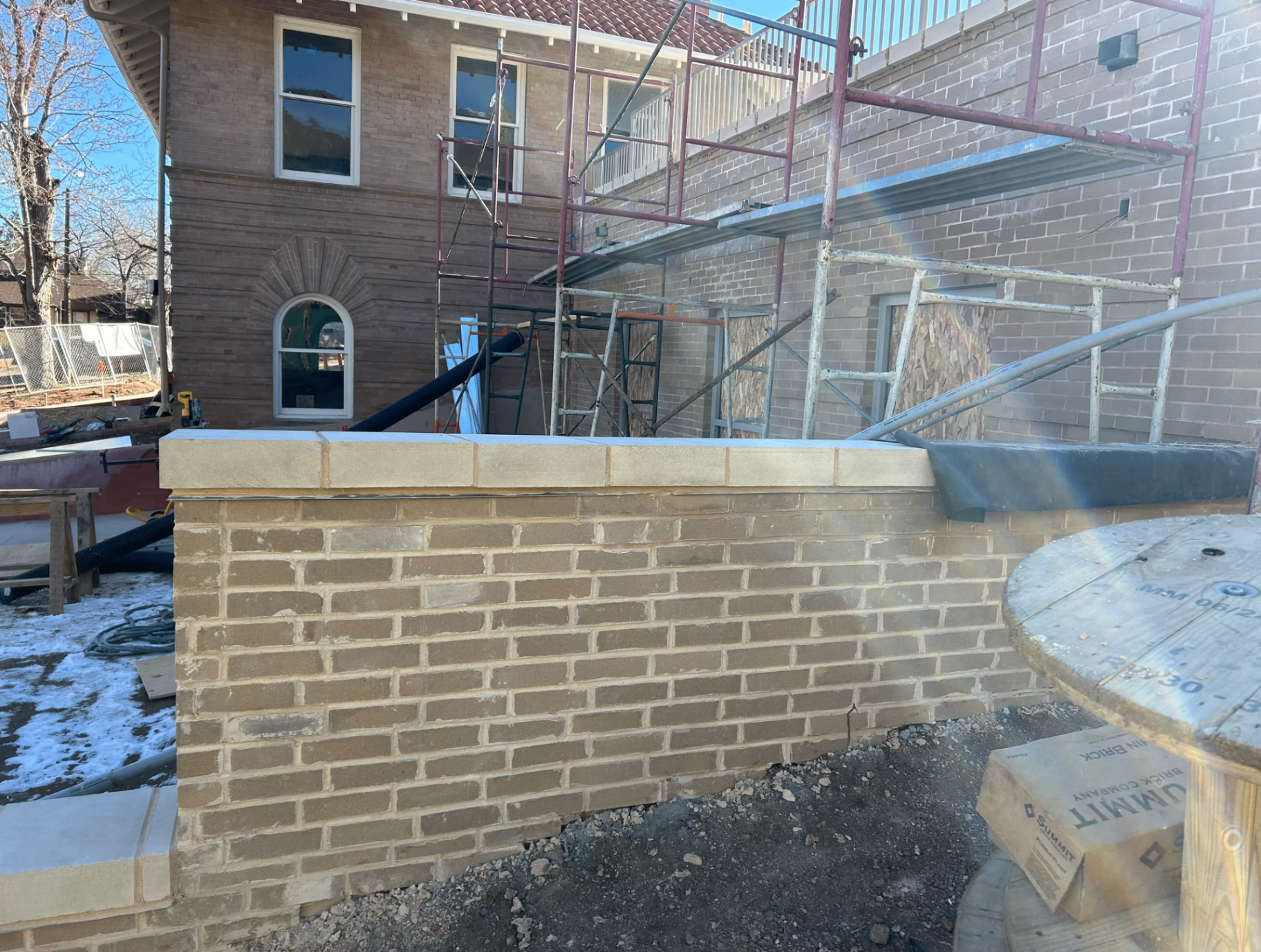 Multi-family brick and stone build in progress