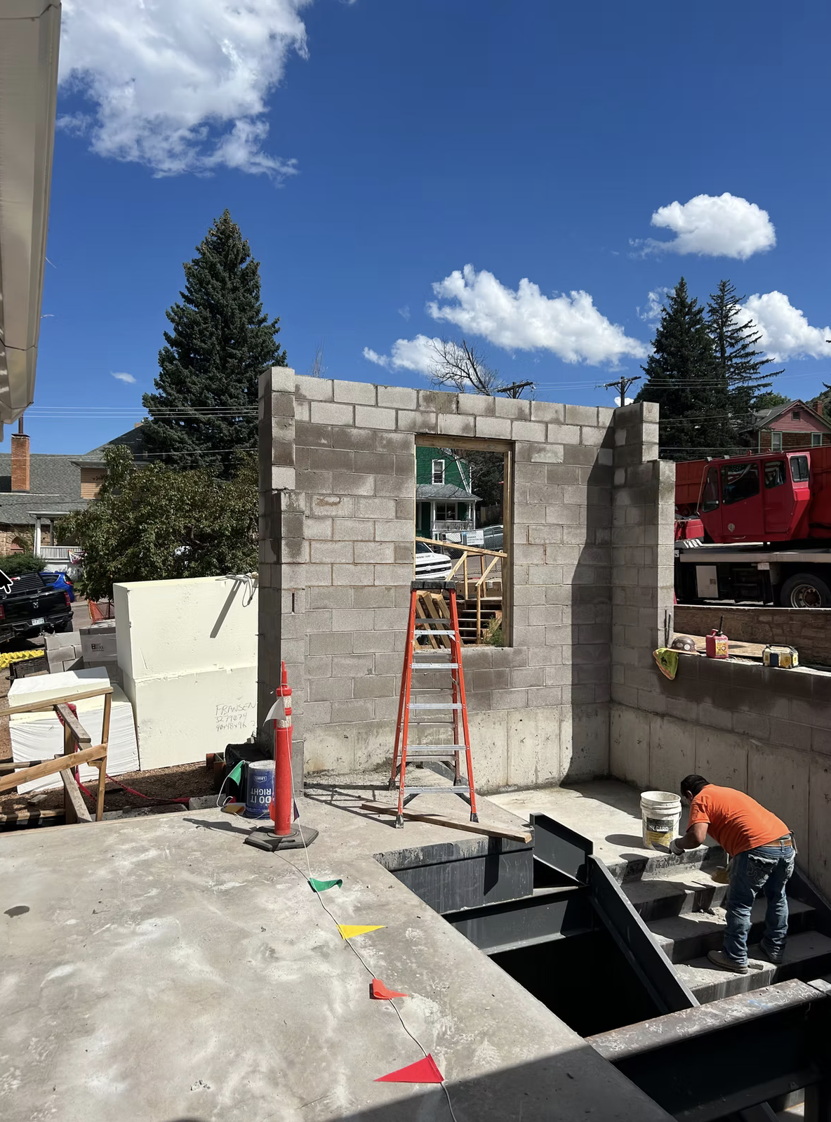Commercial brick build by KC Stone Designs