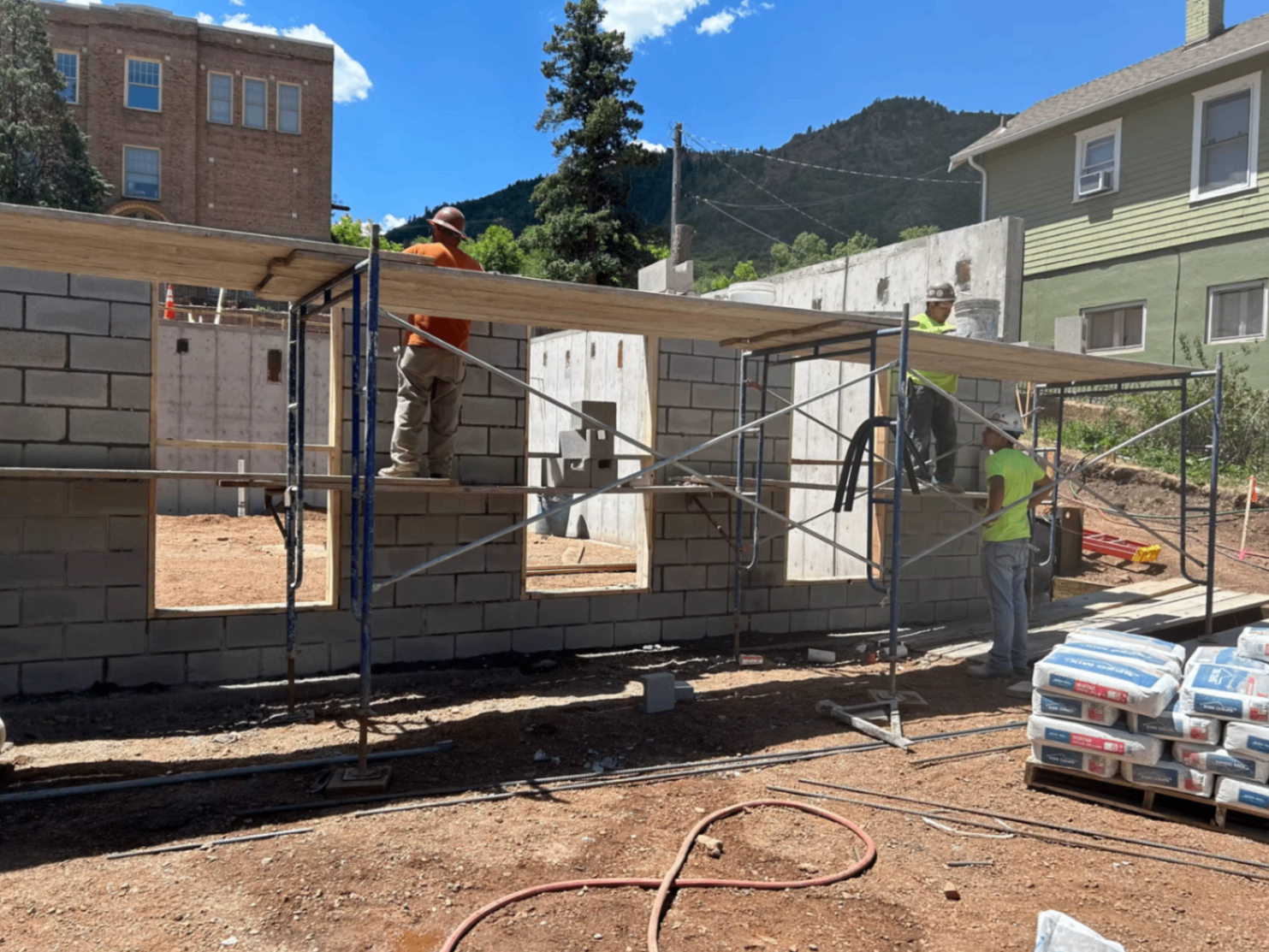 Multi-family brick and stone construction