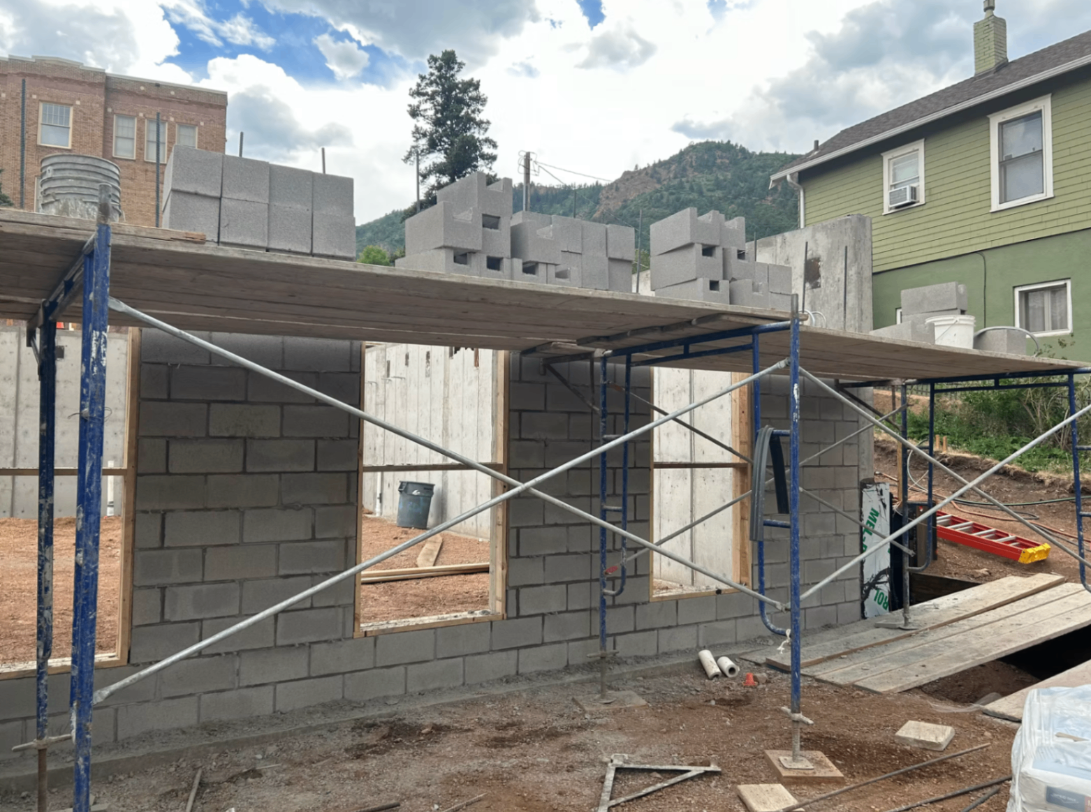 Multi-family brick and stone construction