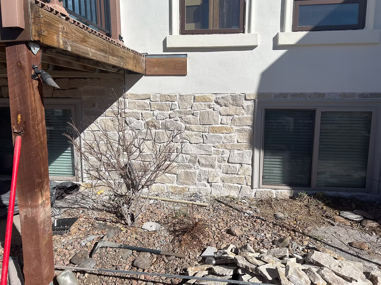 Custom Colorado home with stone veneer and masonry exterior