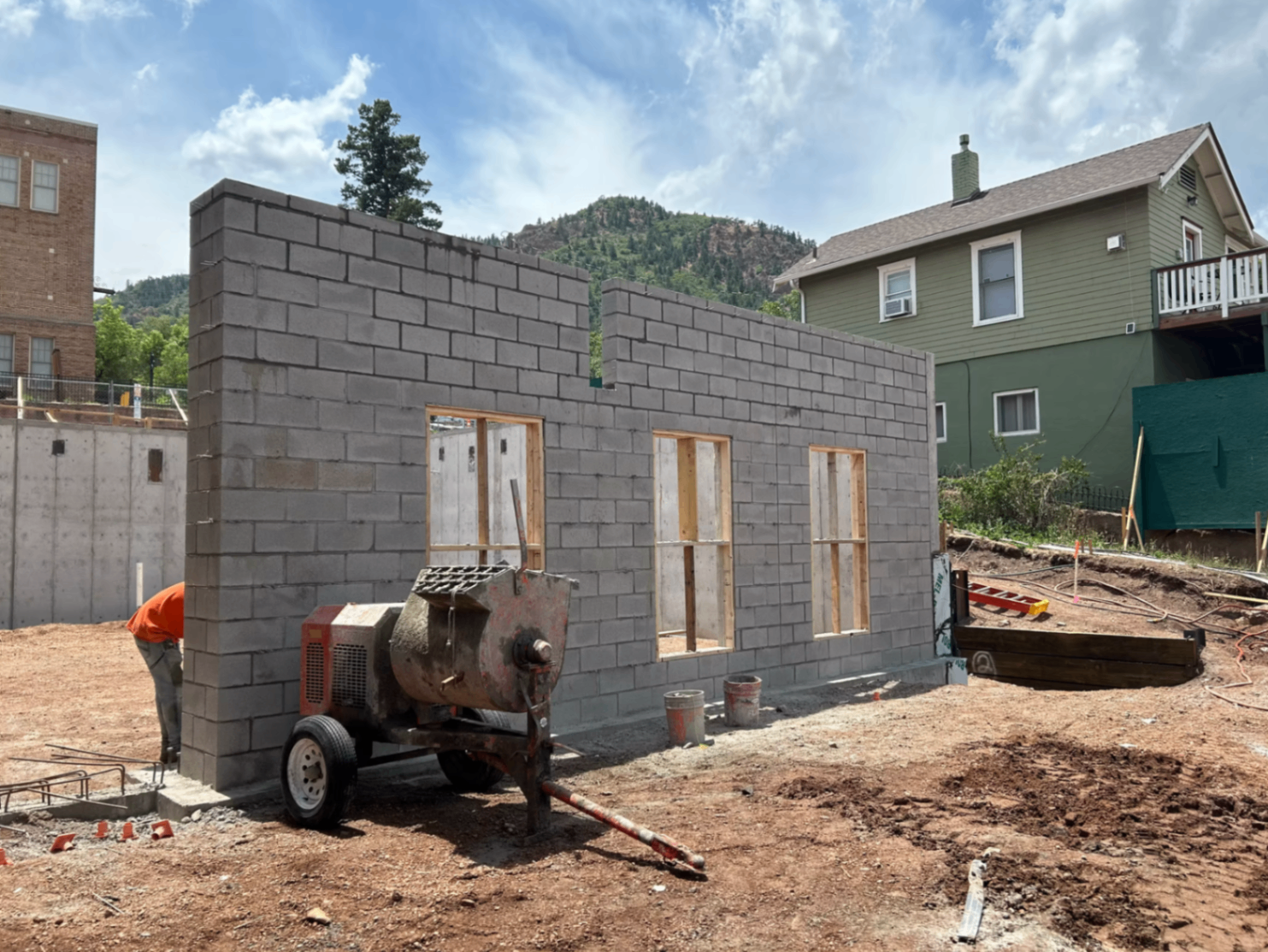 Multi-family brick and stone construction
